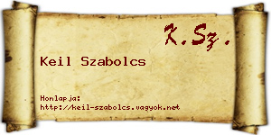 Keil Szabolcs névjegykártya